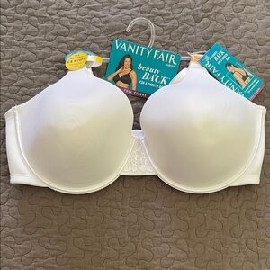 Vanity Fair 40DD Full Coverage Full Figure Beauty Back 76380 Star White NWT